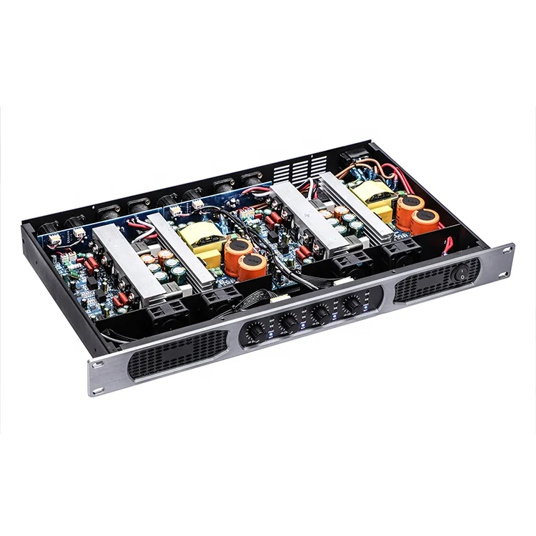 DK4350 4-Channel 1U Class Audio Digital Power Amplifier Metal Shell Sound System