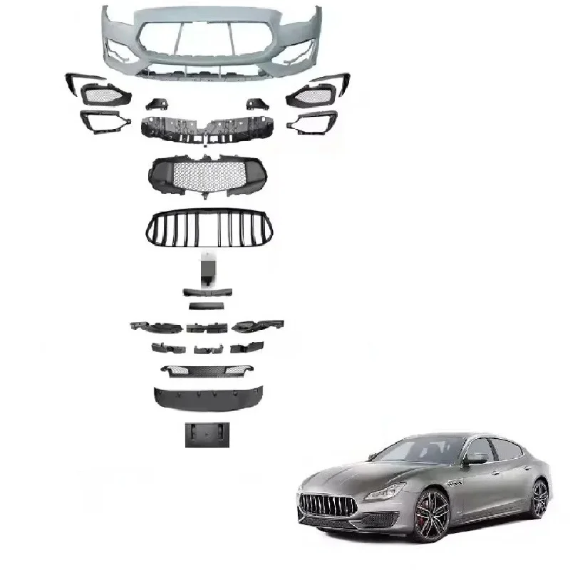 For  Quattropor-Te M156 2013-2017 Front Bumper Grille Body Kit Upgrade Compatible With 2022 Trofeo Version