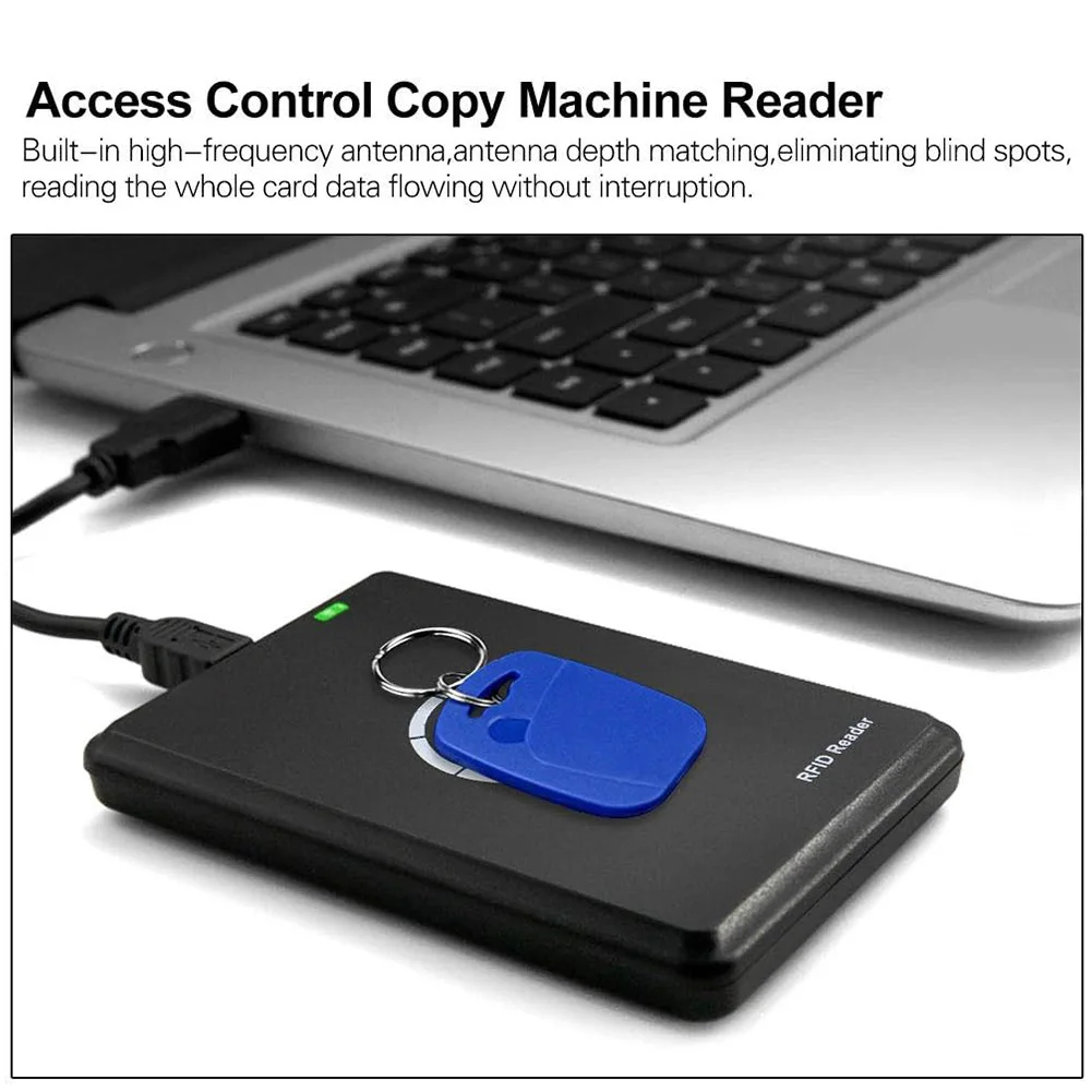 NFC Smart Card Reader Writer RFID Copier Duplicator 13.56MHz/125KHz/250KHz 125KHz Card Copier Key Tag Door Access Control System
