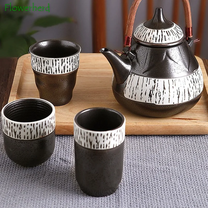 Ceramic Porcelain Tea Cup Teaware Kung Fu Tea Set Cup Japanese Style Soup Bowl Stoneware Hand-painted Mug Creative Teacup