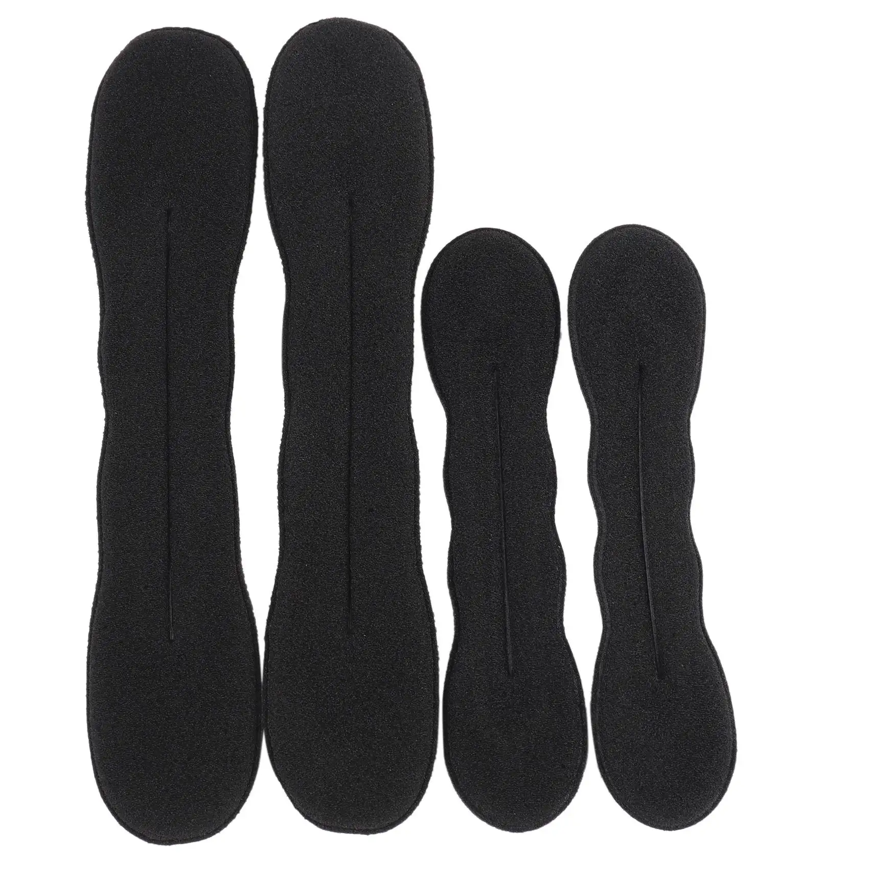 صانع الكعك السحري ABBR (2 صغير، 2 كبير) إسفنجة إسفنجية لتشكيل الشعر (أسود)