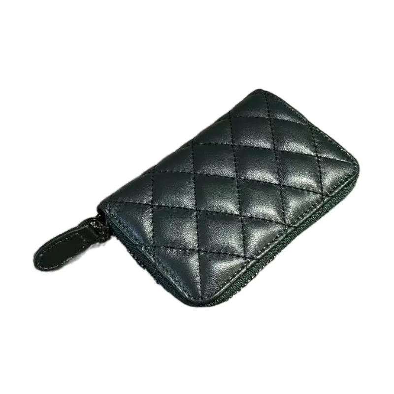 Exquisite ort Genuine Leather Women\'s Coin Purse Inner And Outer eepskin Card Holder Dry Summer Collection 2024
