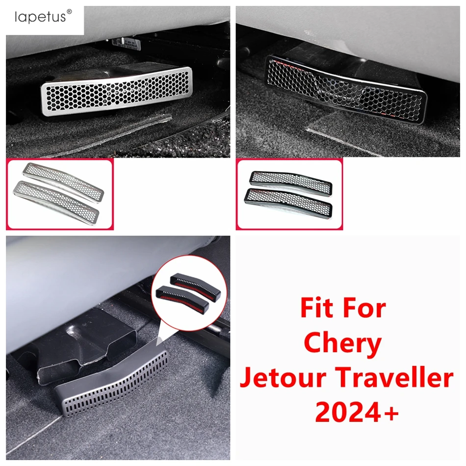 

For Chery Jetour Traveller 2024 2025 Accessories Car Under Seat Floor Air AC Conditioning Vent Outlet Vent Dust Cover Protection