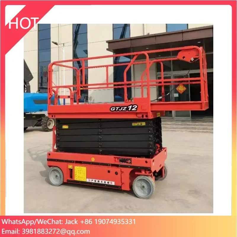 Electro-hydraulic Manual Scissor Lifting Platform Electric Mobile Scissor Table Traction Lifting Platform