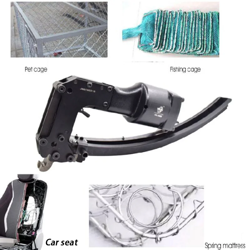 Pistola sparachiodi pneumatica Pistole per clip per clinch Strumento a molla M66 Strumenti per clip per chiodatrice per materasso Strumento per clinching per il fissaggio della gabbia