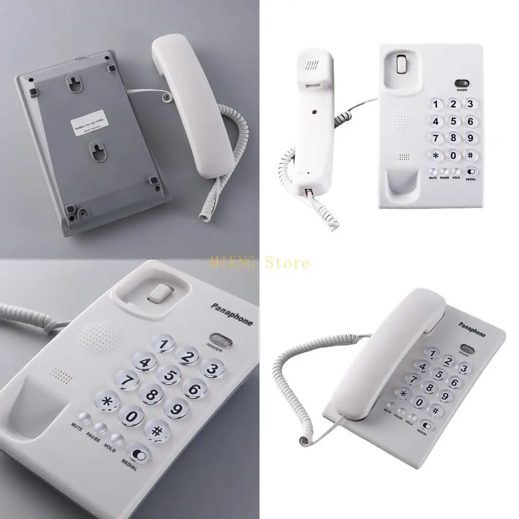 Desktop Corded Telephone Landline Phone with Quick Redial Wall Mountable Multiple Function KX-T3016 Phone best sale