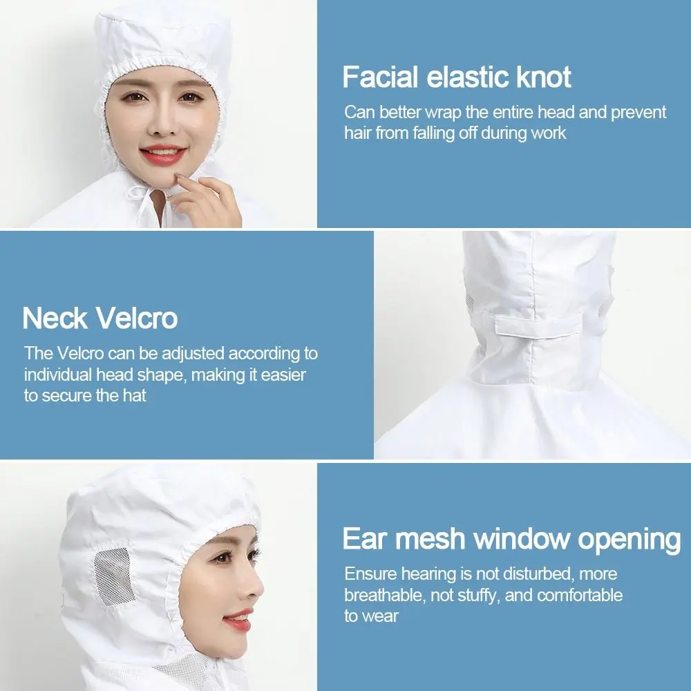 

Новая защита шеи, пылезащитная шапка-шаль, антистатическая защитная дышащая пылезащитная кепка, однотонная рабочая кепка для женщин и мужчин