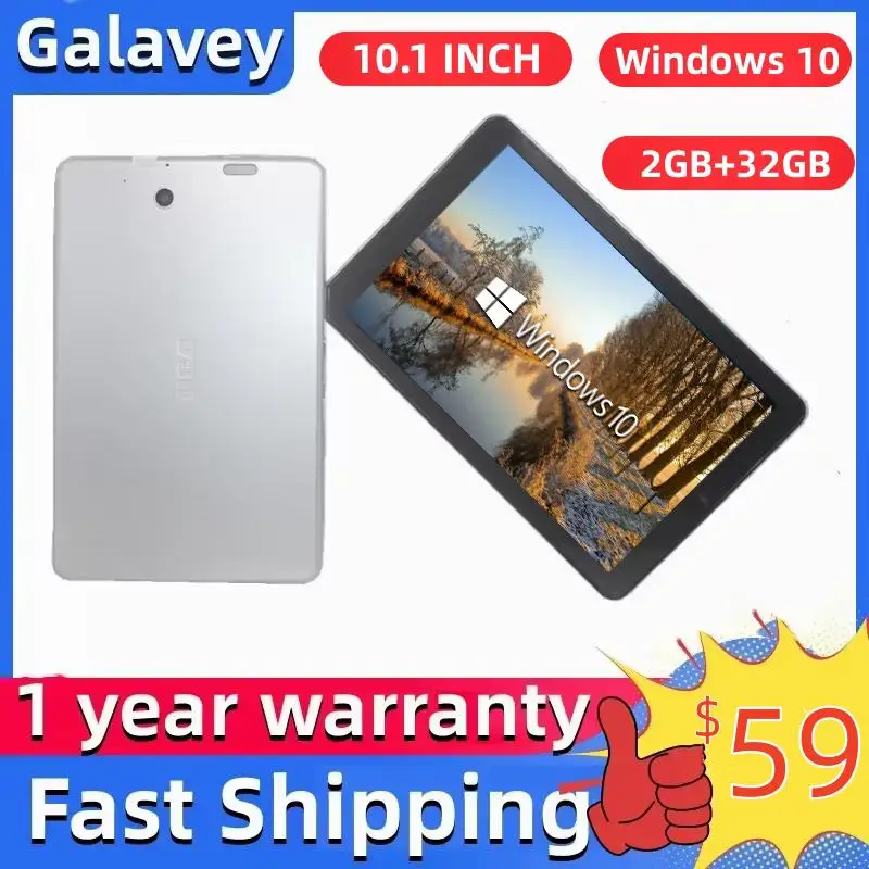 

Big Sales 10.1 Inch Windows 10 Tablet 32bit Intel Z8350 1280x800 HD Pixel 2GB RAM 32GB ROM 6000mAh Dual Camera DHMI 2xUSB Port