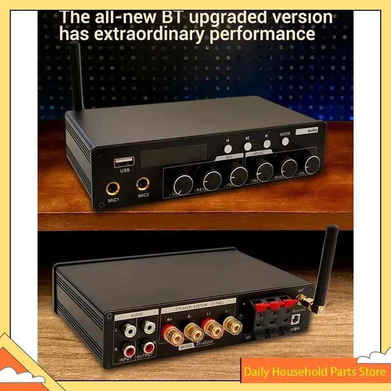 ZK-AS200 200 Вт Bluetooth 5.1 Цифровой усилитель мощности KTV Плата Bluetooth Аудио модуль ГОРЯЧИЙ!