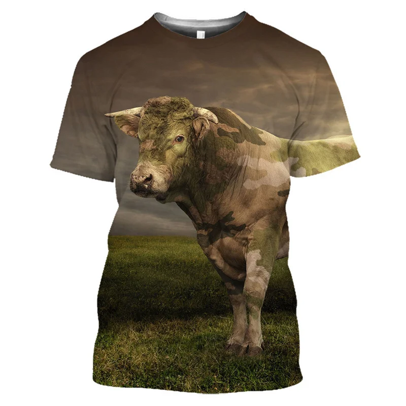 Spain Bull Graphic T Shirt for Men T-shirt Fashion 3D San Fermín Bullfight Printed Tee Shirts Womens Clothing Kids Short Sleeve