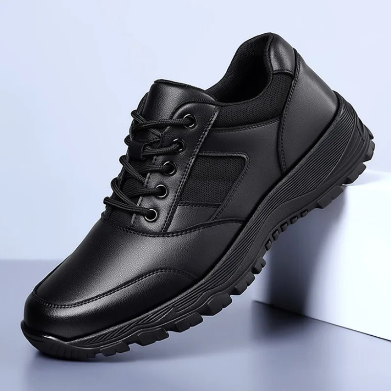 

Trend Men Shoes Designer Autumn Winter Cotton Black Sports Shoes New Platform Cow Leather Casual Sneakers for Men Zapatos Hombre