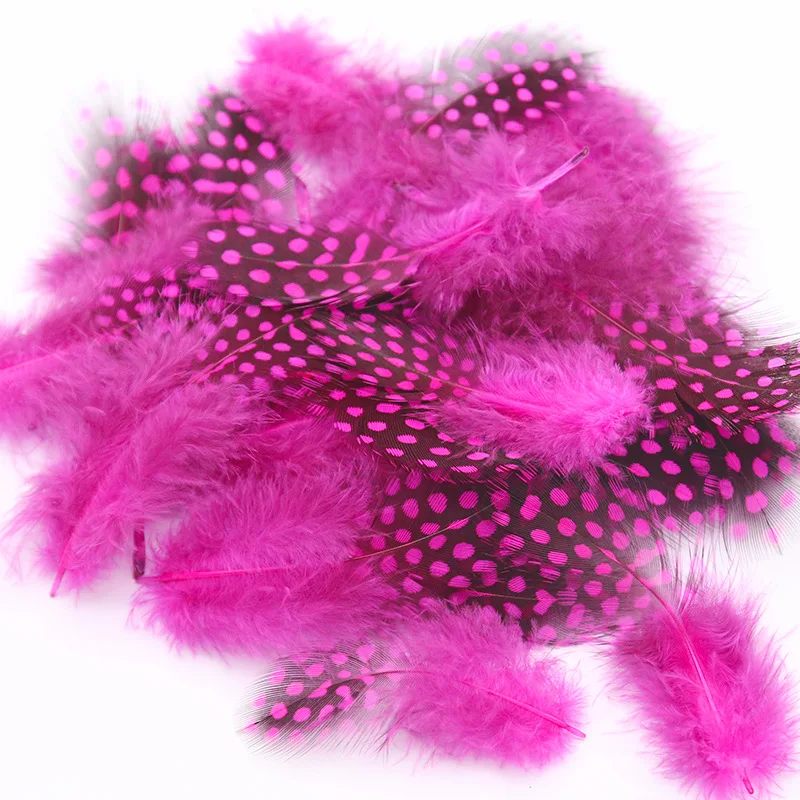 Natural Feathers Multicolor 4.5-8cm 2-4 Inch Pearl Spotted Chicken Feather Plume for Crafts DIY Jewelry Accessories Plumes