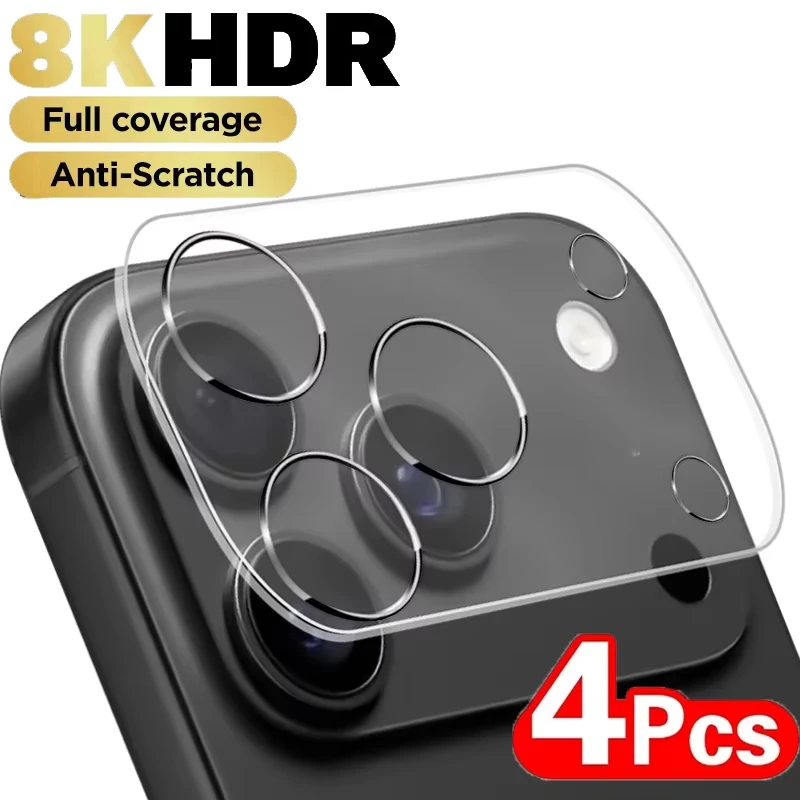 

4PCS Camera Lens Protector For iPhone 17 Pro Max Lens Protective Glass For iPhone Air 16 15 13 11 12 14 Pro Max Tempered Glass
