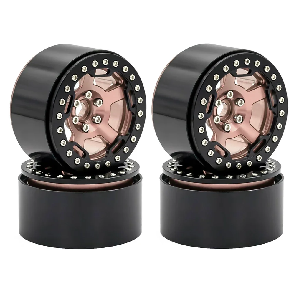 4pcs Metal 2.2" Beadlock Wheel Rim Wheel Hub for 1/10 RC Crawler Car Axial SCX10 II III Wraith Capra RR10 RBX10 Traxxas TRX4 D90 image 3