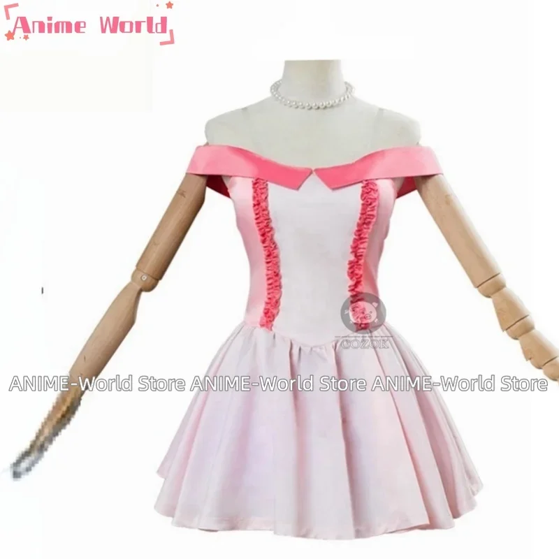 《Custom Size》Anime Ochako Uraraka Pink Party Dress Outfit Carnival Cosplay Costume