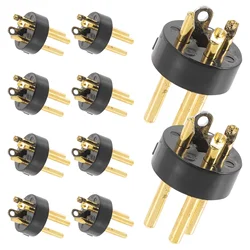 10pcs Connector Gold plated 3 pin Microphone KTV Audio Conversion Balanced Adapter Speaker Accessories