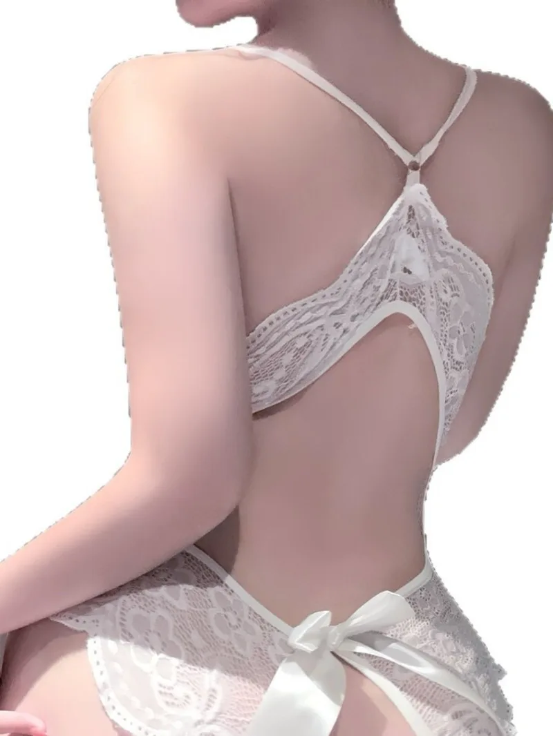 Sexy Open Kruis Bodysuit Borst Pads Lace Hollow Out See-Through Vrouwen Rompertjes Kleding Body Suits Mode Sexy Vrouwen tops 2A4H