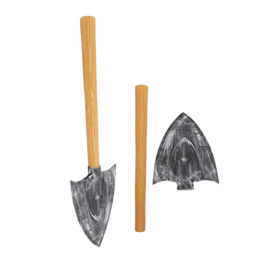 2 Pcs Props Child Halloween Costumes Stand Plastic Black Series Spade Toy