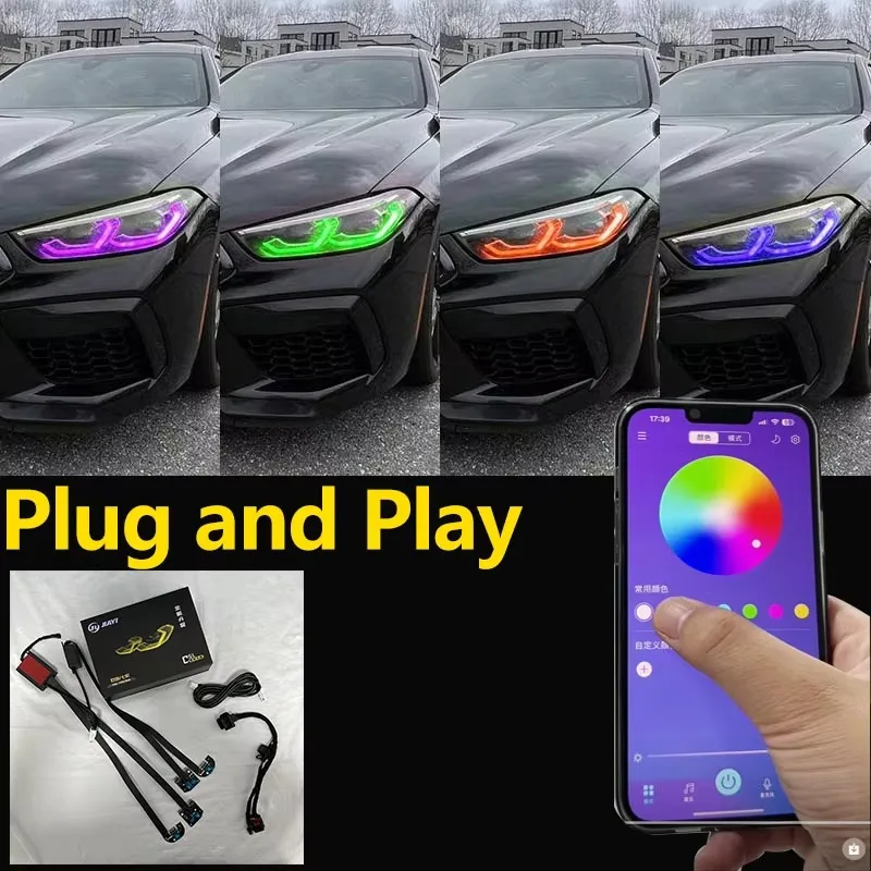 G14 G15 F91 F92 F93 متعدد الألوان RGB DRL M8 G16 CSL LED مجلس النهار تشغيل ضوء LED وحدة أحمر أزرق