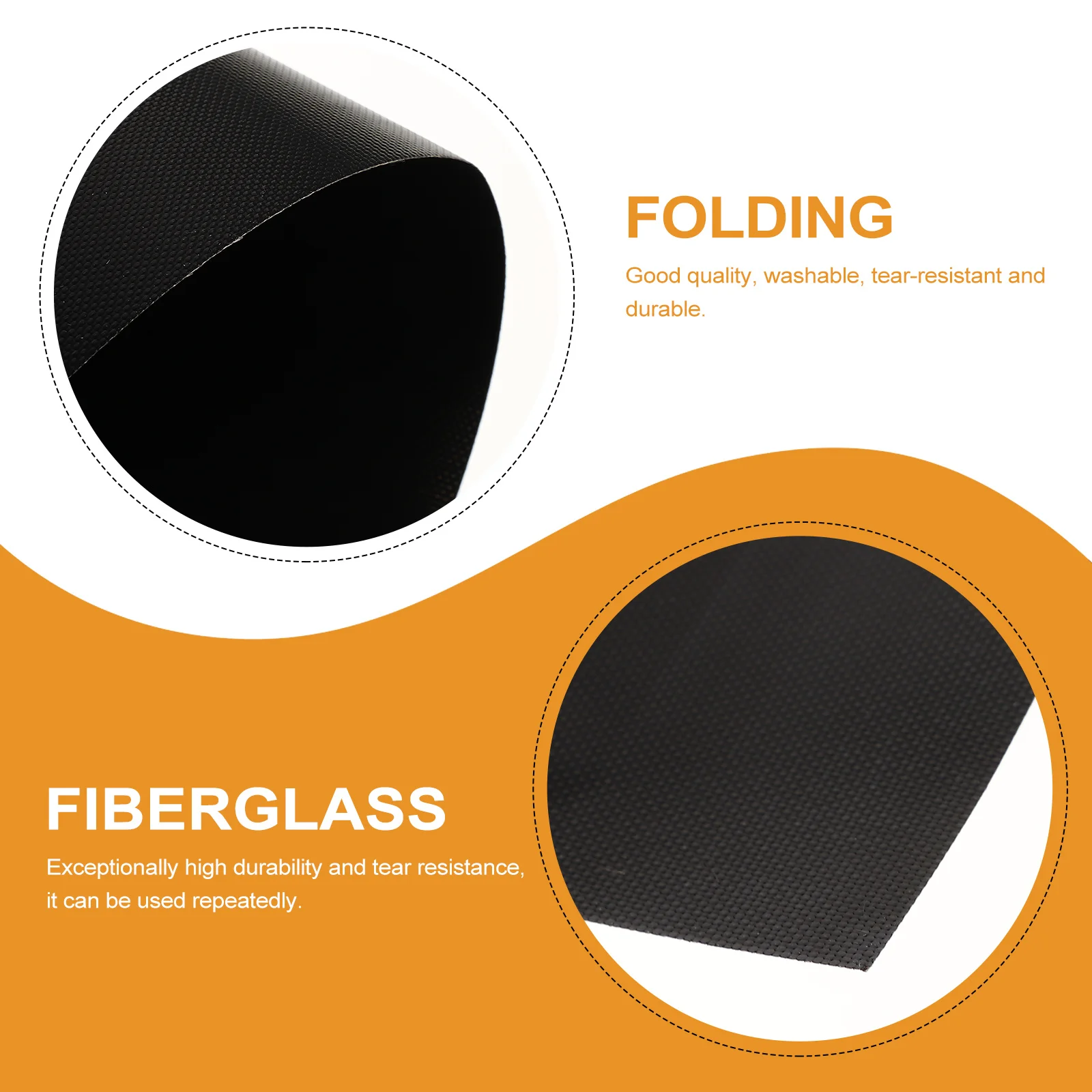 

6pcs Glass Fibre Black Bbq Grill Mat Non Stick Reusable Baking Liner Heat Resistant Bakeware Mat For Cookie Meat Rolls