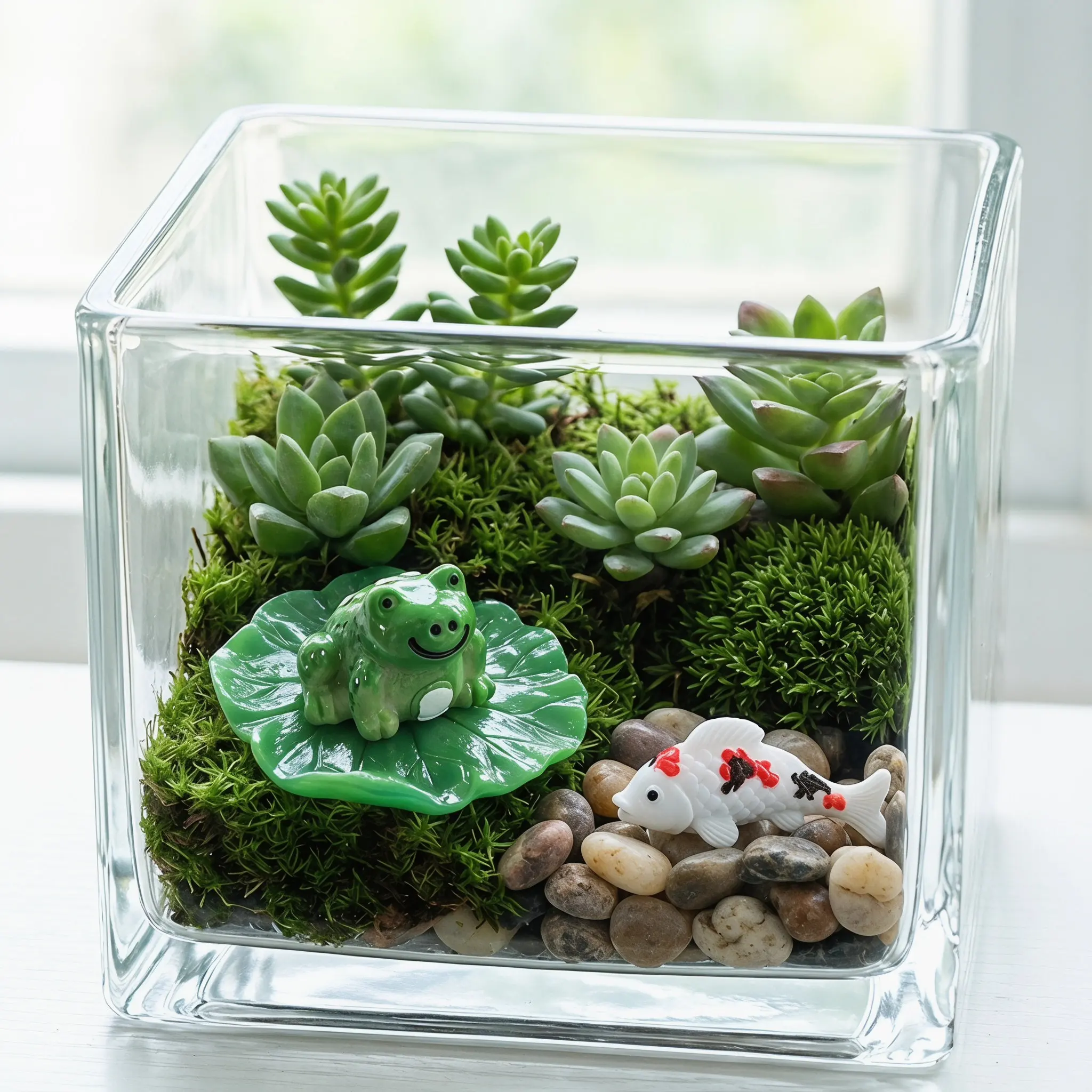 Bonsai Garden Landscape Design - 1 Adet Mini Kurbağa Bahçe Süsü,