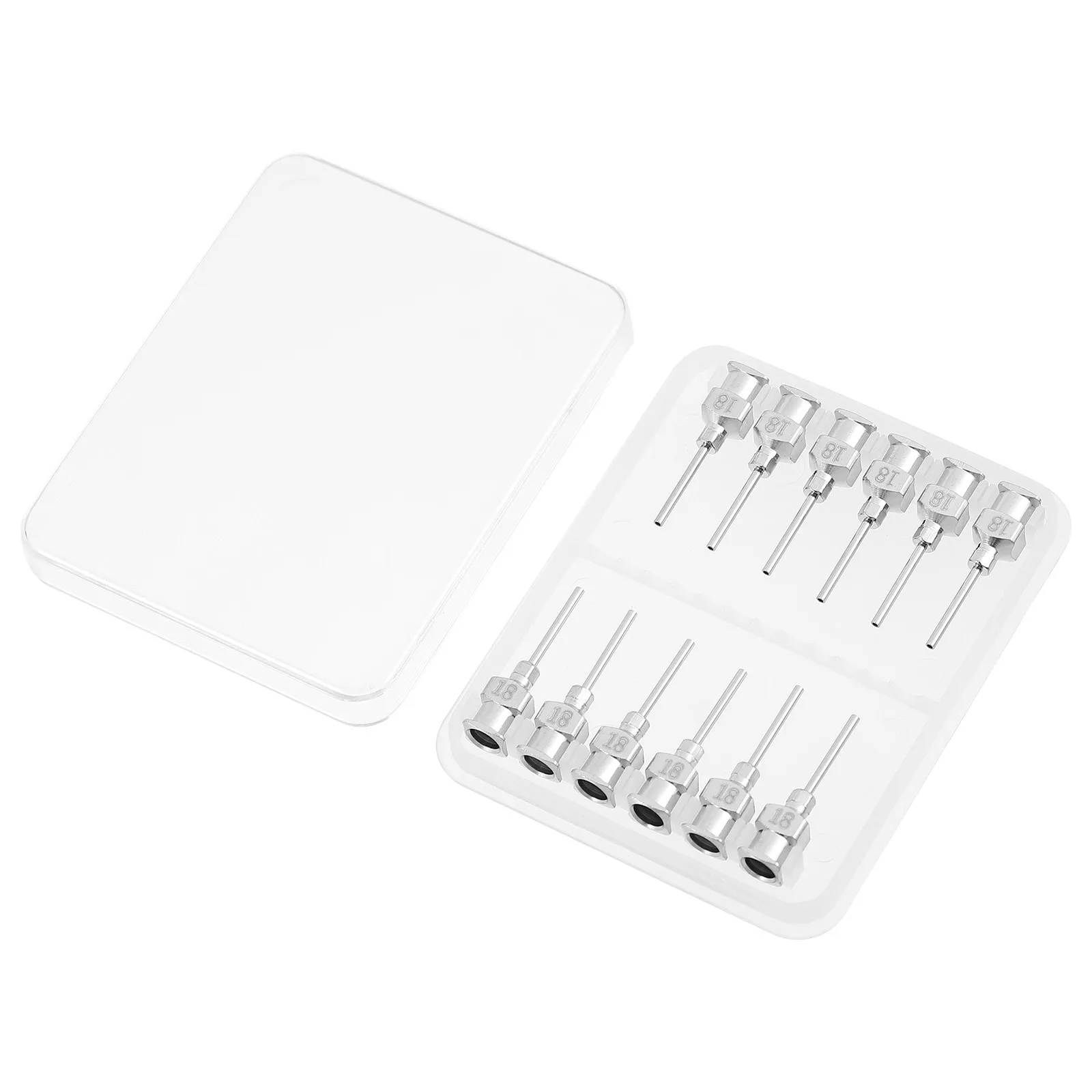 12Pcs Stainless Steel Dispensing Needle Set High Durability Precision Blunt Tip for Epoxy Resin Casting Filling