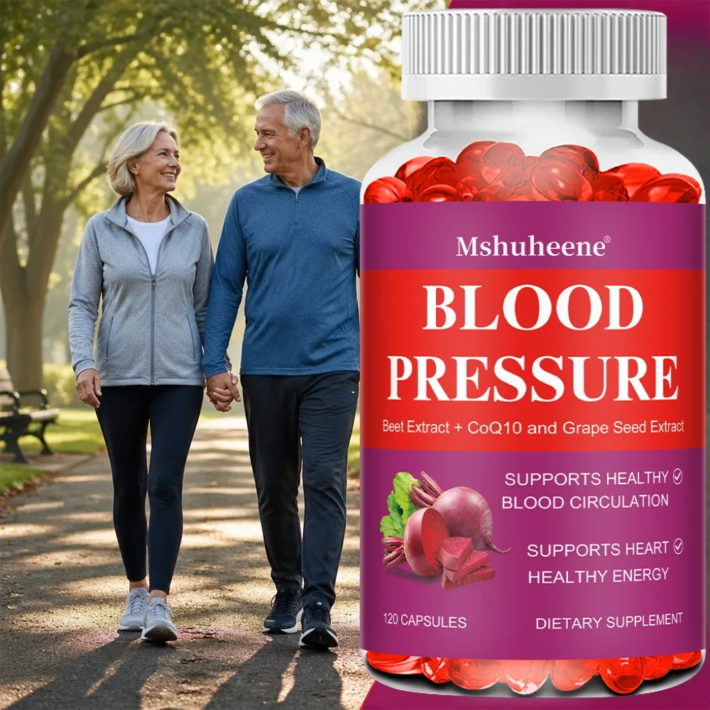 

Beet Root Capsules - with Grape Seed, Blood Pressure Support, Heart Health, Improves Circulation, Blood Flow Supplement
