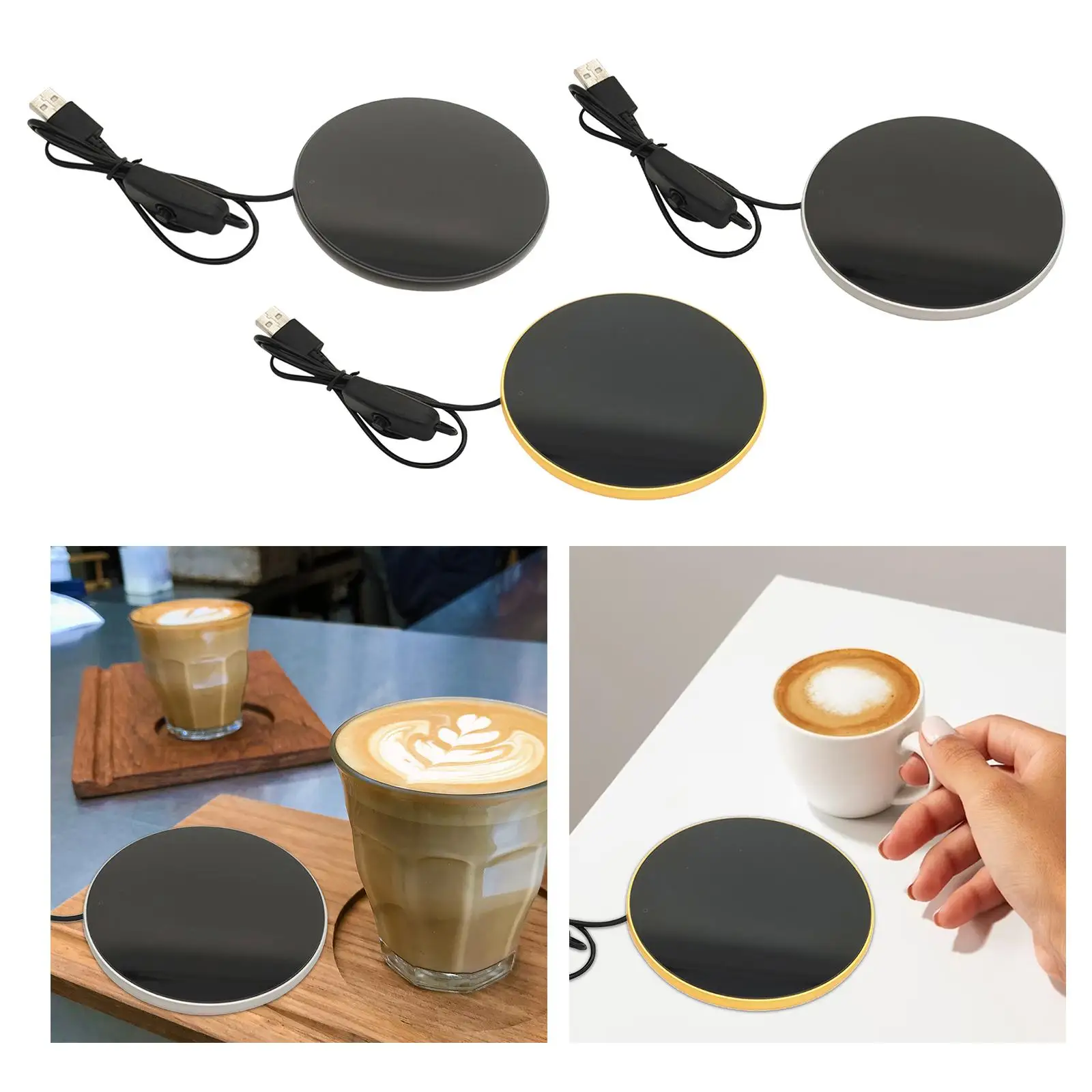 Accesorios para calentador de tazas eléctrico, estera calentadora de tazas para bebidas de café