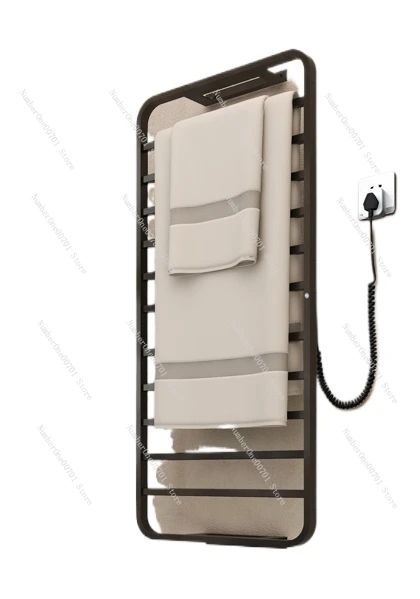 Minimalist Wall-Mounted Electric Heating Towels Drying Rack New Home Smart Punch-Free