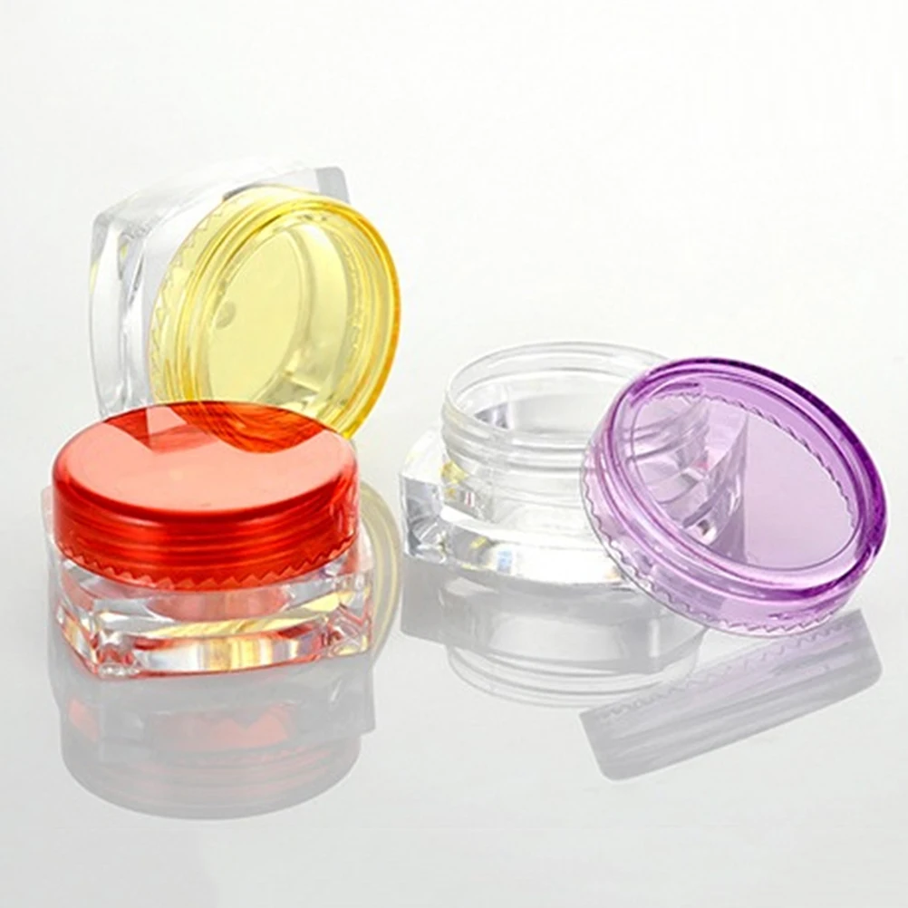 1Pcs transparent small square bottle 5g Cosmetic Empty Jar Pot Eyeshadow Lip Balm Face Cream Sample Container