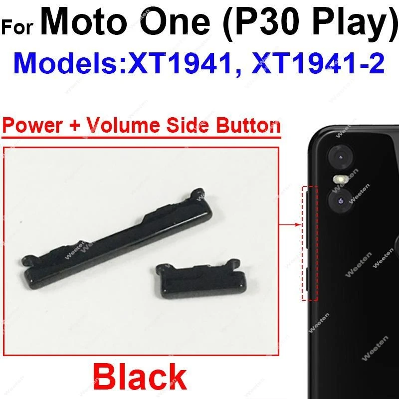 Power Volume Buttons For Motorola MOTO One Fusion Plus One Action One Hyper One Macro On Off Power Button Volume Switch Side Key