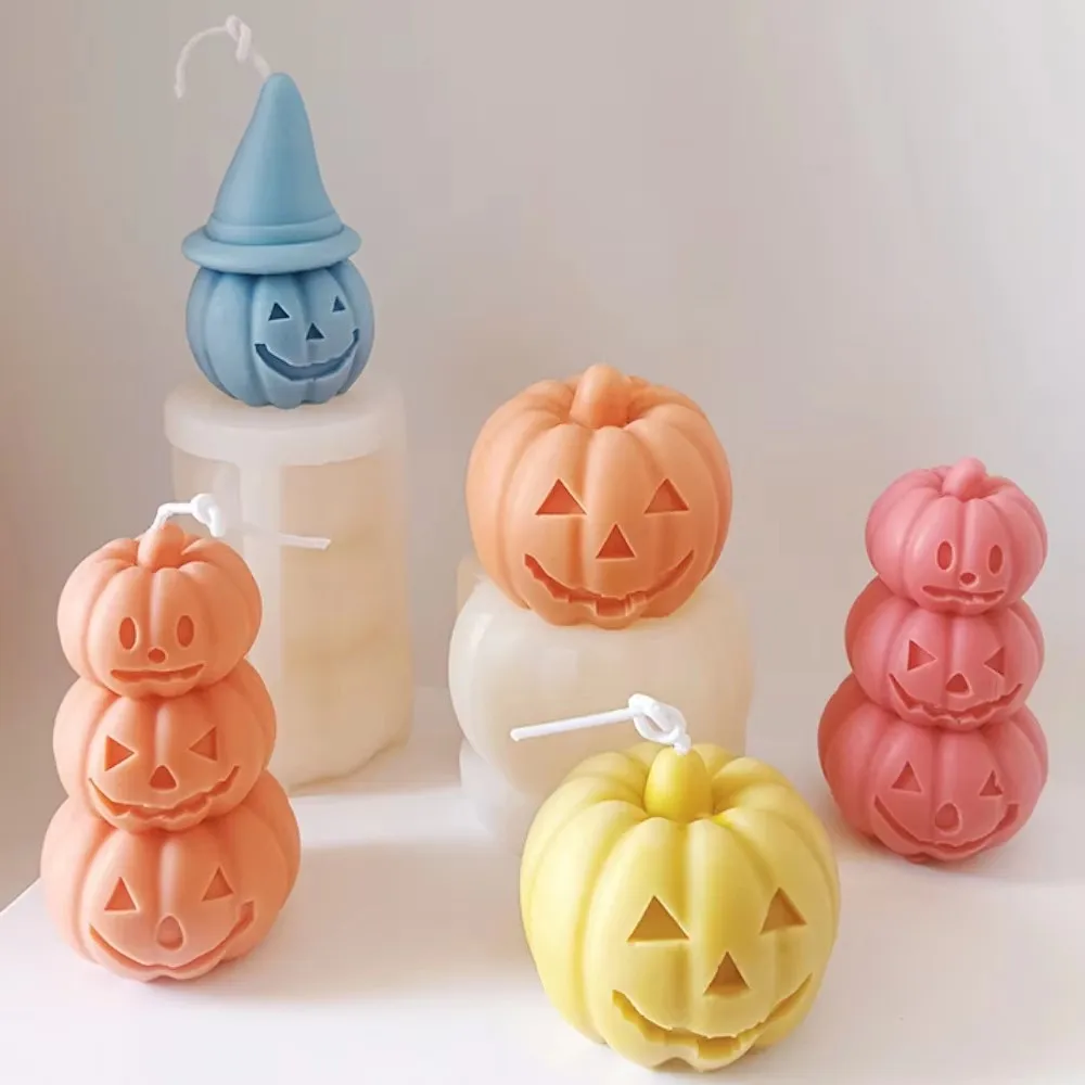 Chapeau de sorcière enchanté, moule à bougie citrouille, cire parfumée et décor gothique pour la magie de la maison hantée, artisanat d'Halloween intemporel