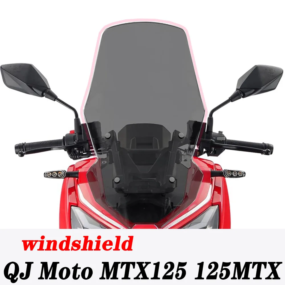 Motorcycle Windshield For QJ Moto MTX125 125MTX MTX 125 Heightened and Widened Windshield New Front Windshield