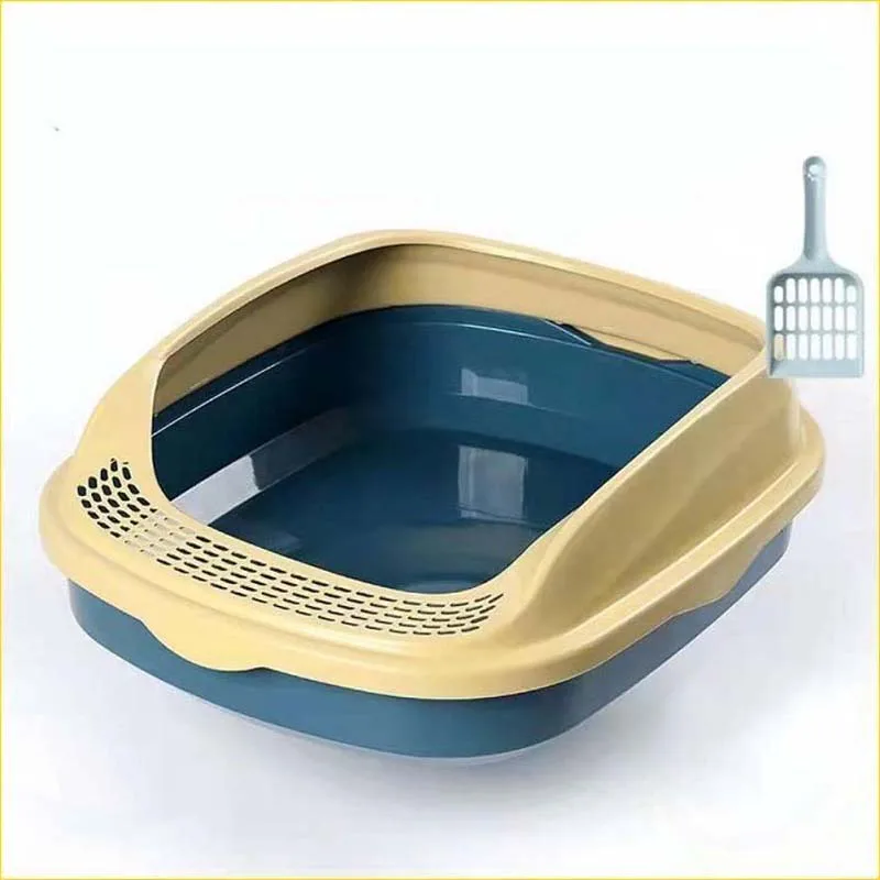 CÁT VỆ SINH Hộp Bán Kèm Theo Hàng Rào Cao Mèo Hộp Mèo Hộp Plus Cao Cấp Đầm Xòe Chống Cát vệ Sinh Cho Thú Cưng Bắn Chống Lưu Vực