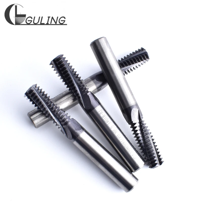 CNC 60 Degree Tungsten Steel Full Thread Milling Cutter M3 M4 M5 M6 M8 M10 M12 M14 M16 X0.5 X0.7 X0.8 X1 X1.5 X2 mill cutters