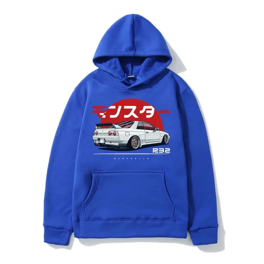 Monster Skyline R32 GTR Print Men/Women Cotton Hoodie Casual Oversized Pullover Popular Sweatshirt Fashion Trend Unisex Clothing