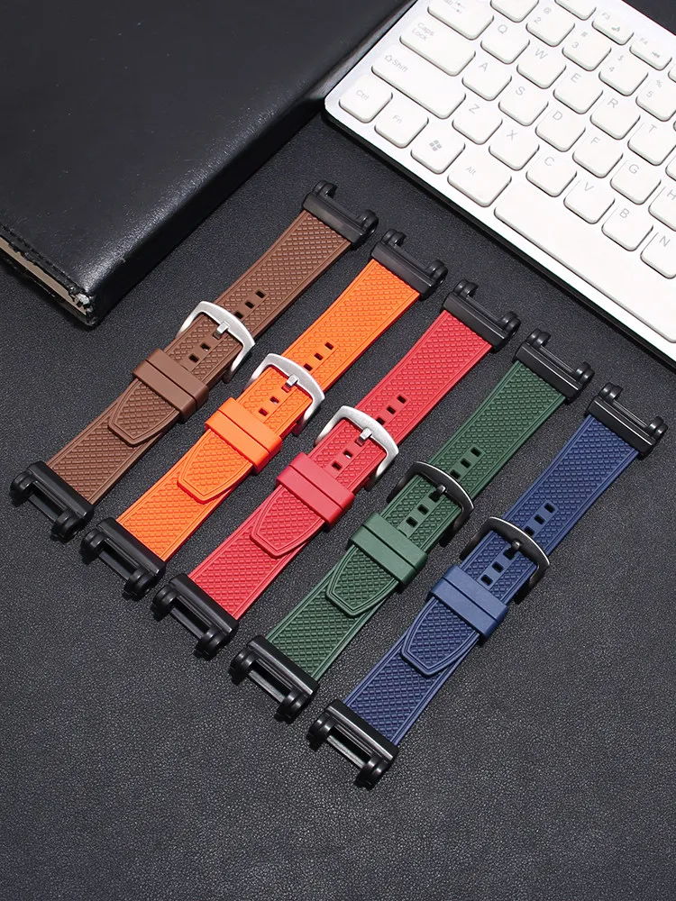 The Fluororubber Watch Strap Is for The G-SHOCK Casio GR-B100 AirKing First-generation Modified Waterproof Sports Bracelet