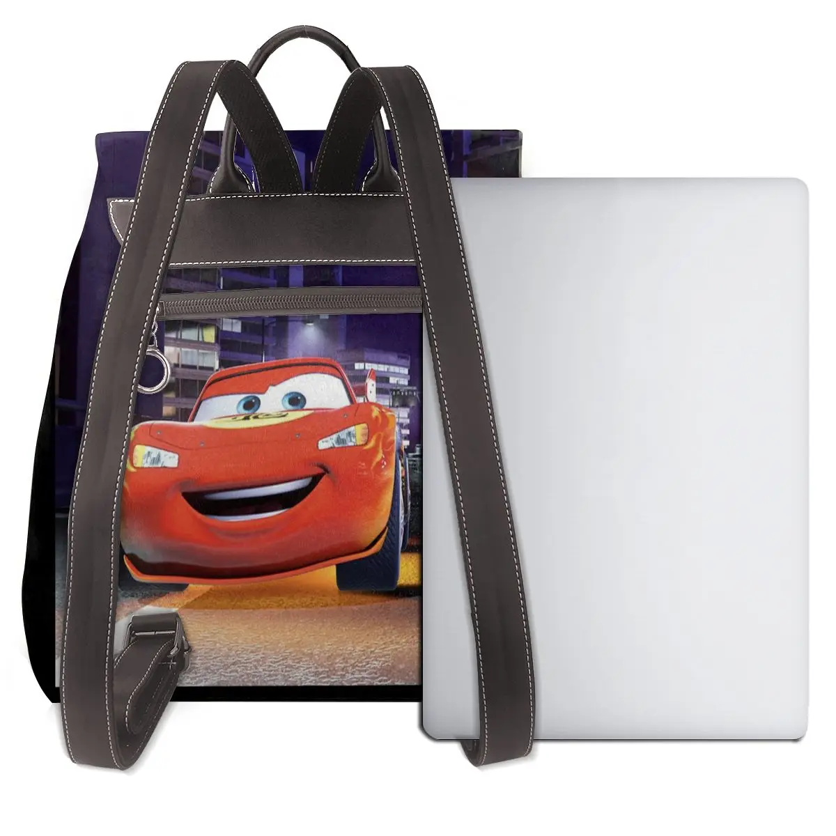 Disney Cars New Hot Women’s Backpack Designer High Quality Leather Simple Fashion Backpack Large Capacity Backpack