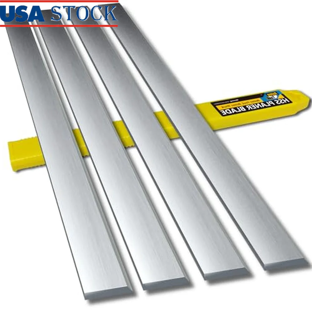 20 Inch Resharpenable Planer Blades Jointer Knives High Speed Steel Woodworking Tools 4pcs Durable Laminated Blades Compatible