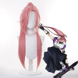Anime Cherry Blossom Cosplay Wigs 80cm Long SK8 Cosplay Synthetic Hair Wig Women Girl Tiger Clip Ponytail + Wig Cap