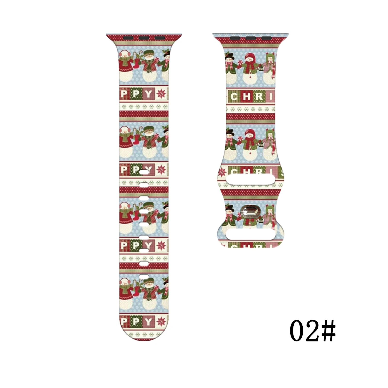 

Surprise Christmas Printed Strap for Apple Watch 11 10 9 Silicone Band Replaceable Bracelet for iWatch 46/44/42/41mm Watchband