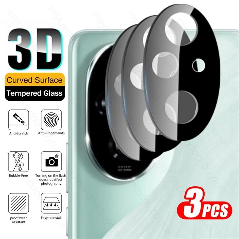 Honor200pro 5G Case 3PCS 3D Curved Tempered Glass Camera Lens Protector For Honor200 Honor 200 Pro 5G Honar Honer 200Pro 5G 2024