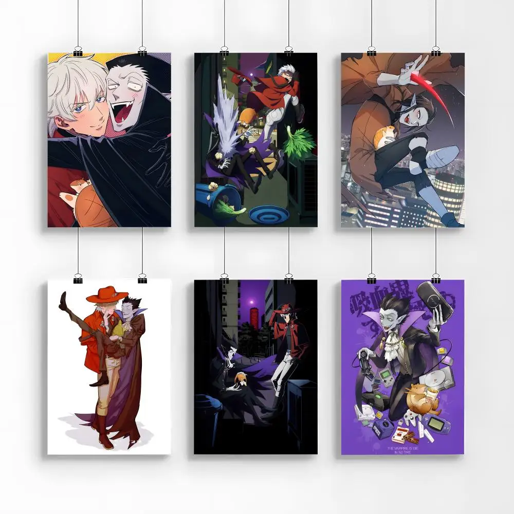 The V-vampire Dies In No Time Poster Self-adhesive Painting With Prints Home Bedroom Living Room Decoration