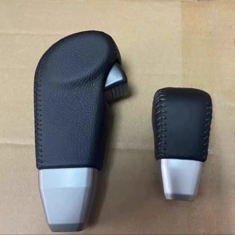 Black Leather Gearshift Lever Knob For Mitsubishi Pajero V93 V97 V87 Pajero Sport2 KH0W view 5