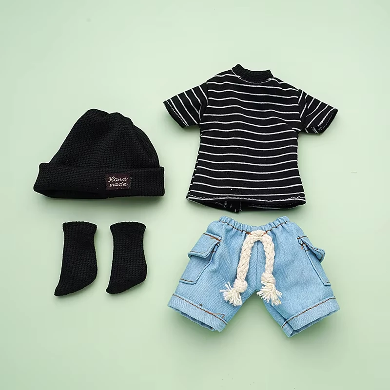 Ropa para muñecas DIY, accesorios para muñecas de moda, camiseta, pantalones cortos adecuados para muñecas gordas de 30cm (referta al tabla de tallas)