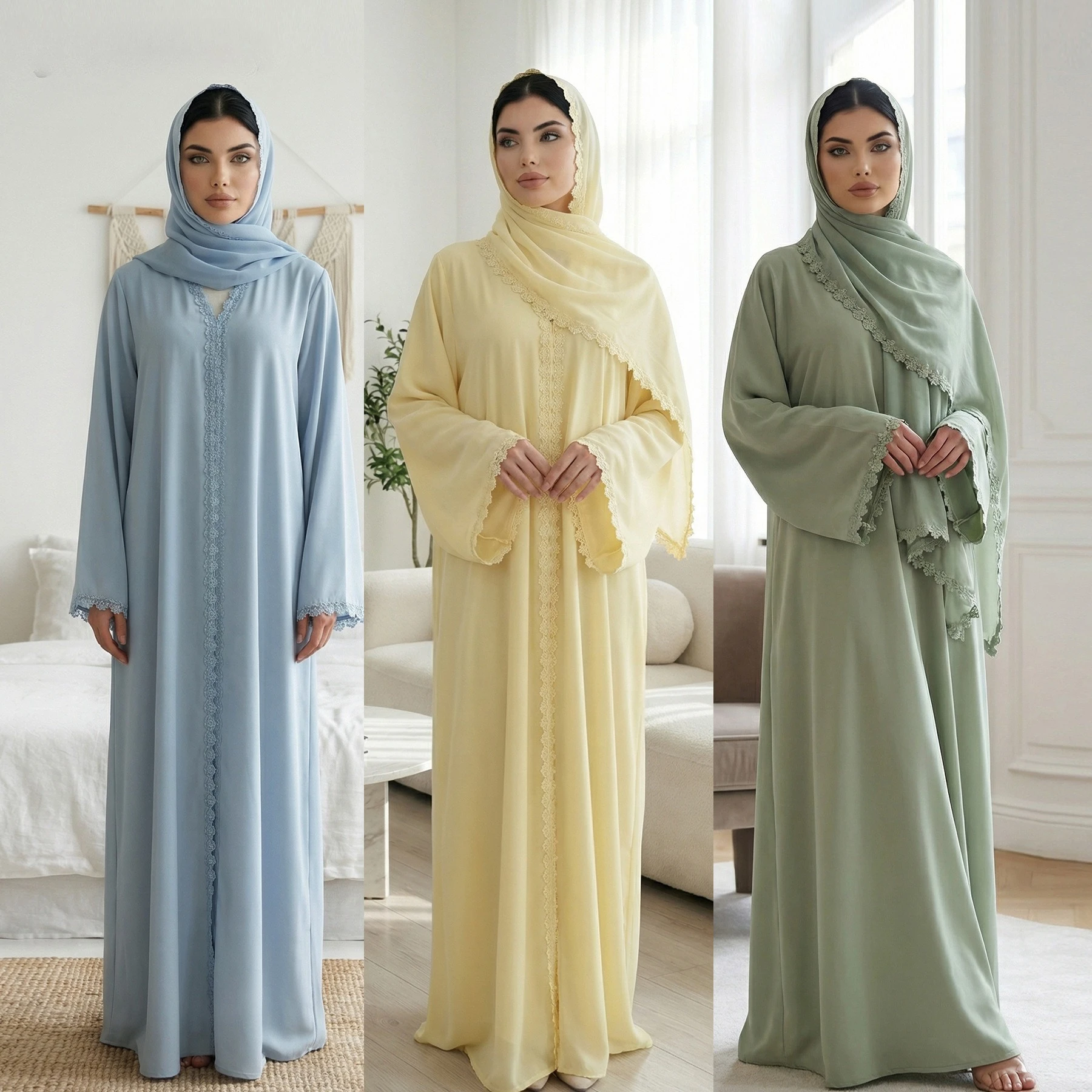 

Eid Abaya Women Flower Embrodiery Cardigan Open Dress Muslim Jalabiya Ramadan Dubai Islam Arab Long Robe Kaftan Vestidos Largos