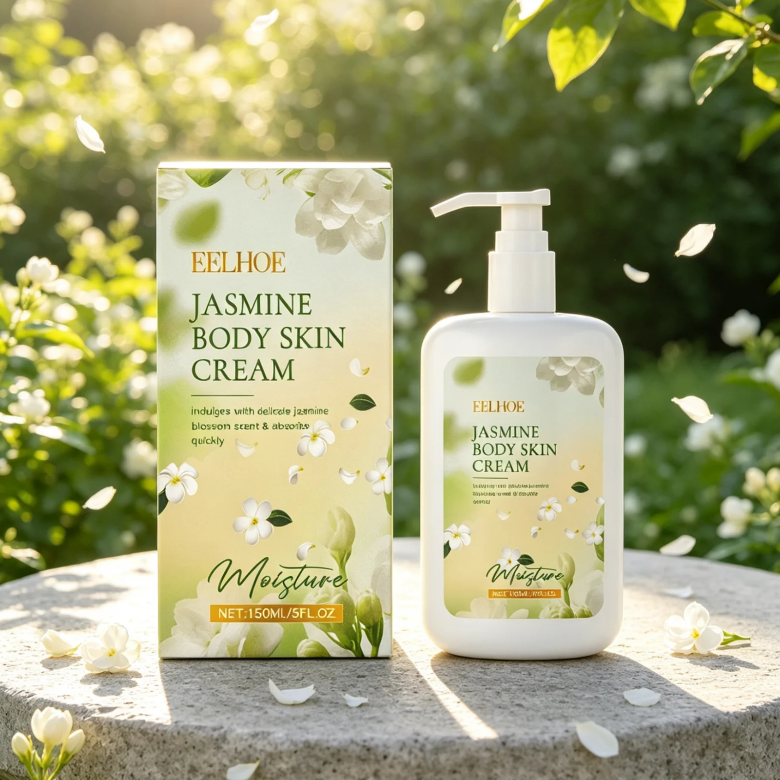EELHOE Jasmine Body Cream Deep Nourishing Efficient Moisturizing Prevent Dryness Strengthen Skin Barrier Body Moisturizer 150ml