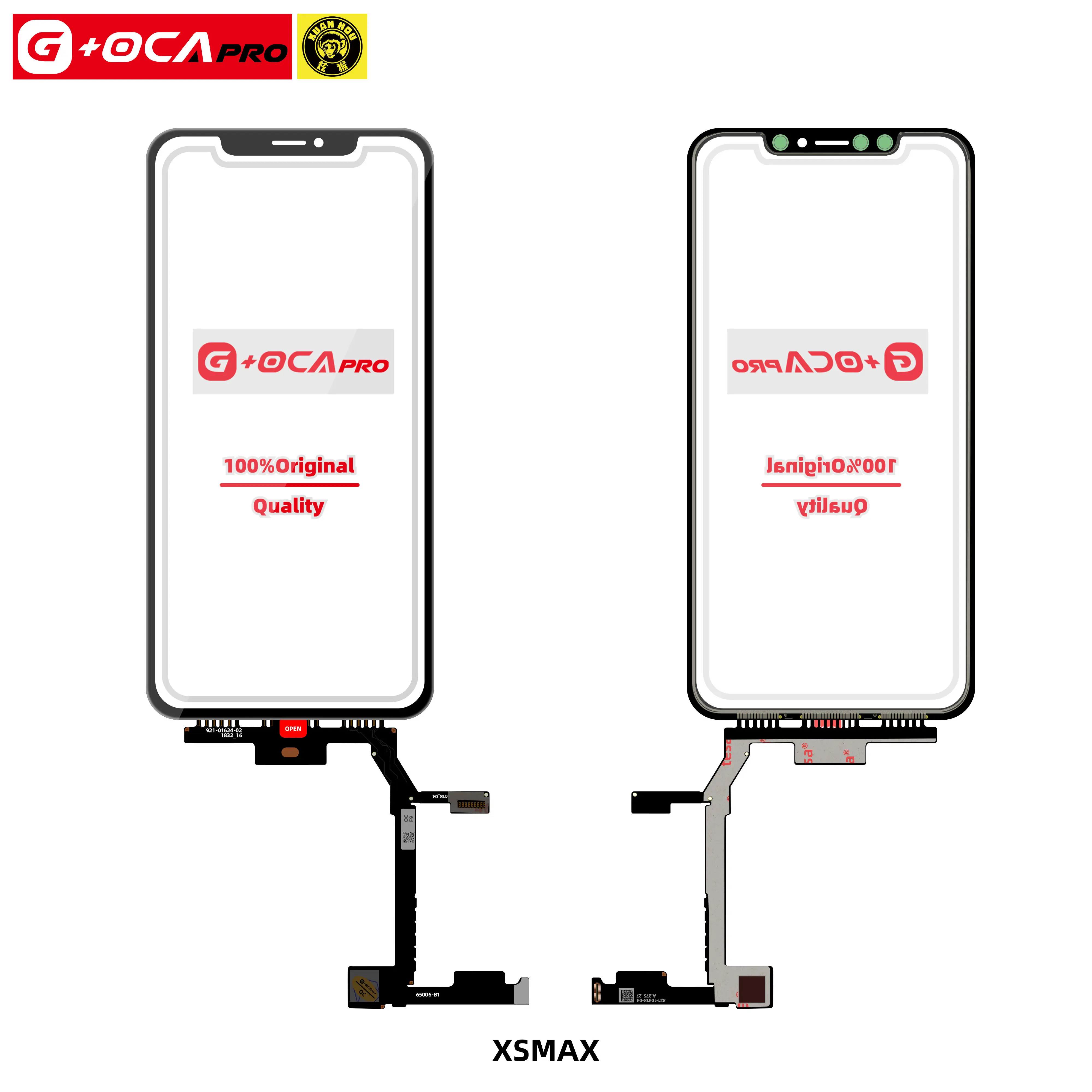 NEW G+OCA Pro Touch Long Flex for iPhone X Xs XSMax Touch  Panel Screen Digitizer with OCA Replacement (Pass All IOS)