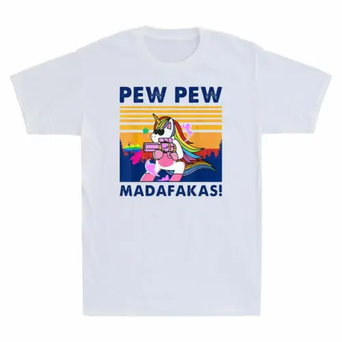 

Madafakas Madafakas Funny Unicorn Vintage Men's T-Shirt Cotton