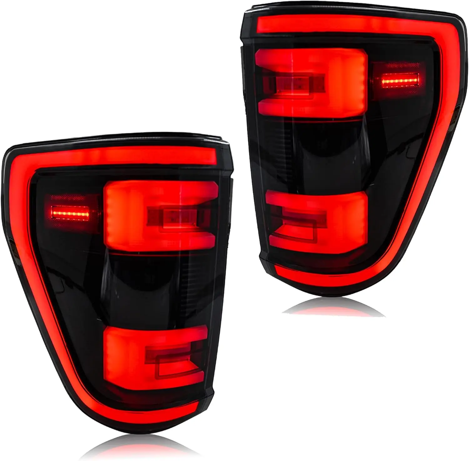 

1Set LED Tail Light Assembly for Ford F150 2021-2024 Sequential Turn Signal Trunk Rear Brake Lamps